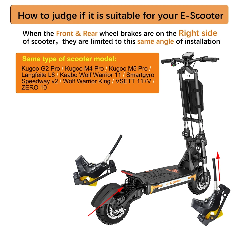 NUTT Y5-D Электрический скутер дисковый тормоз гидравлическая колодка 140 160 дюйма для