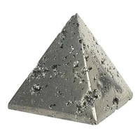 natural pyrite pyramid statue figurine home desk handmade ornament souvenir gift for friends family colleagues students