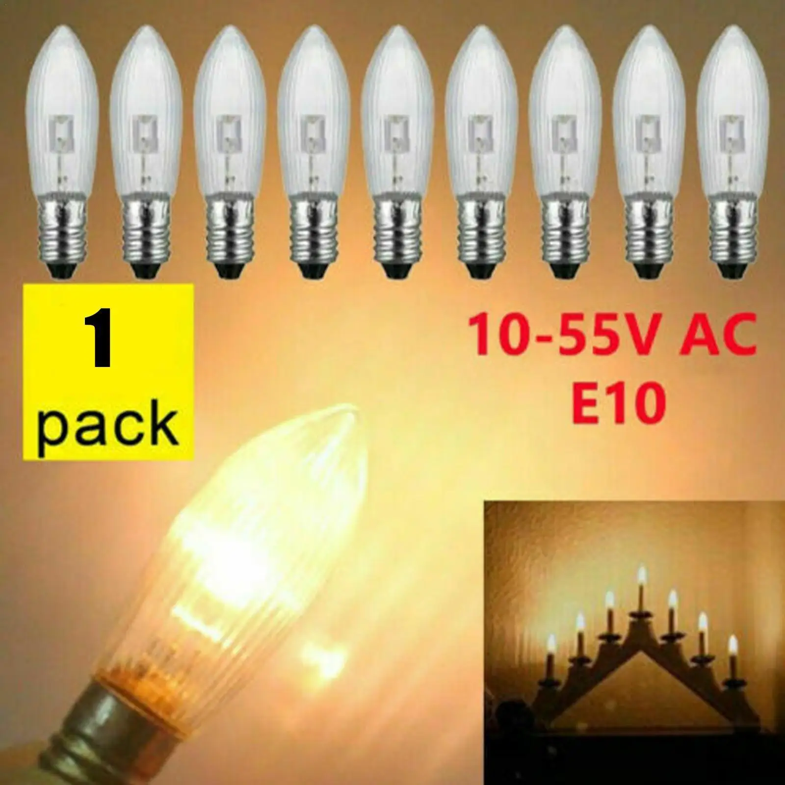 

1Pcs E10 LED Bulbs Light Replacement Lamp Bulbs For Light Chains 10V-55V AC Bathroom Kitchen Home Lamps Bulb Decoration Lig O1K7