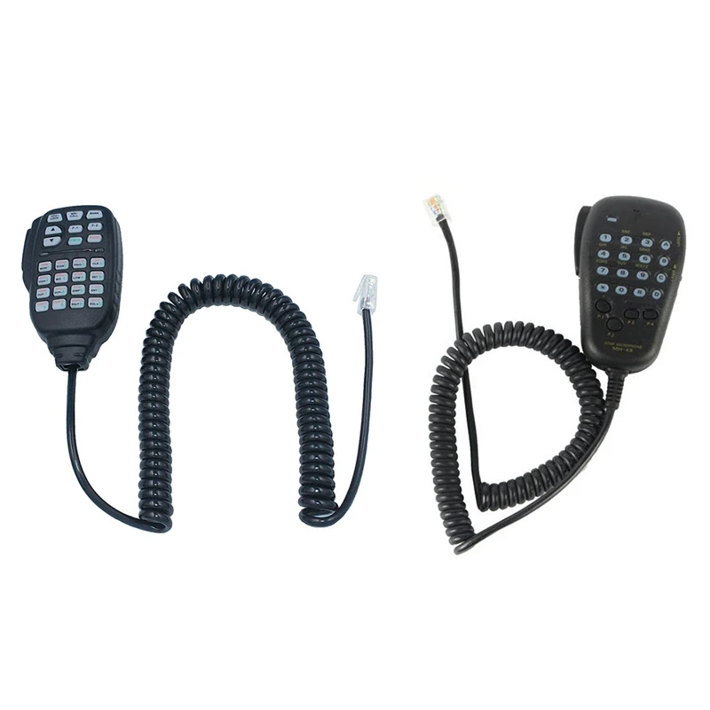 

HFES 2 Pcs Microphone : 1 Pcs HM-133 Mic Speaker Handheld Shoulder Mic For Icom Radio IC-207H IC-880H & 1 Pcs DTMF MH-48A6J Hand