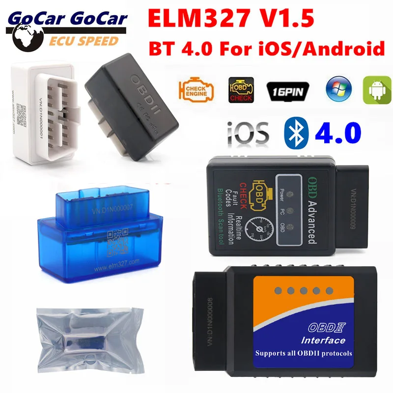 Считыватель кодов ELM327 mini V1.5 Bluetooth 4 0 с поддержкой 9 протоколов ELM 327 1 5 для IOS Android