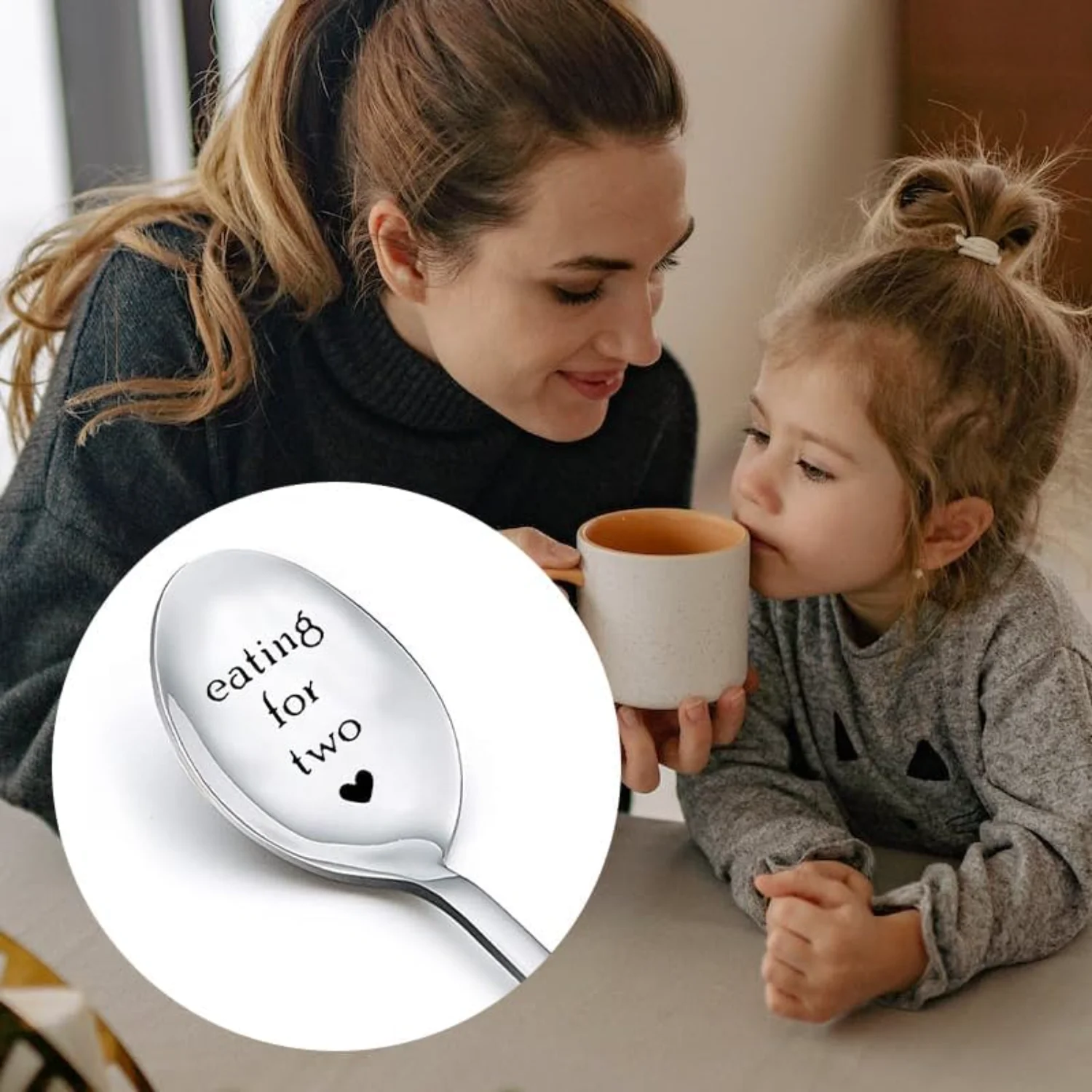 Day Birthday Gifts Spoon for New Pregnant Mom Mama Women After Birth Daughter Sister BFF Pregnancy Wife Gir