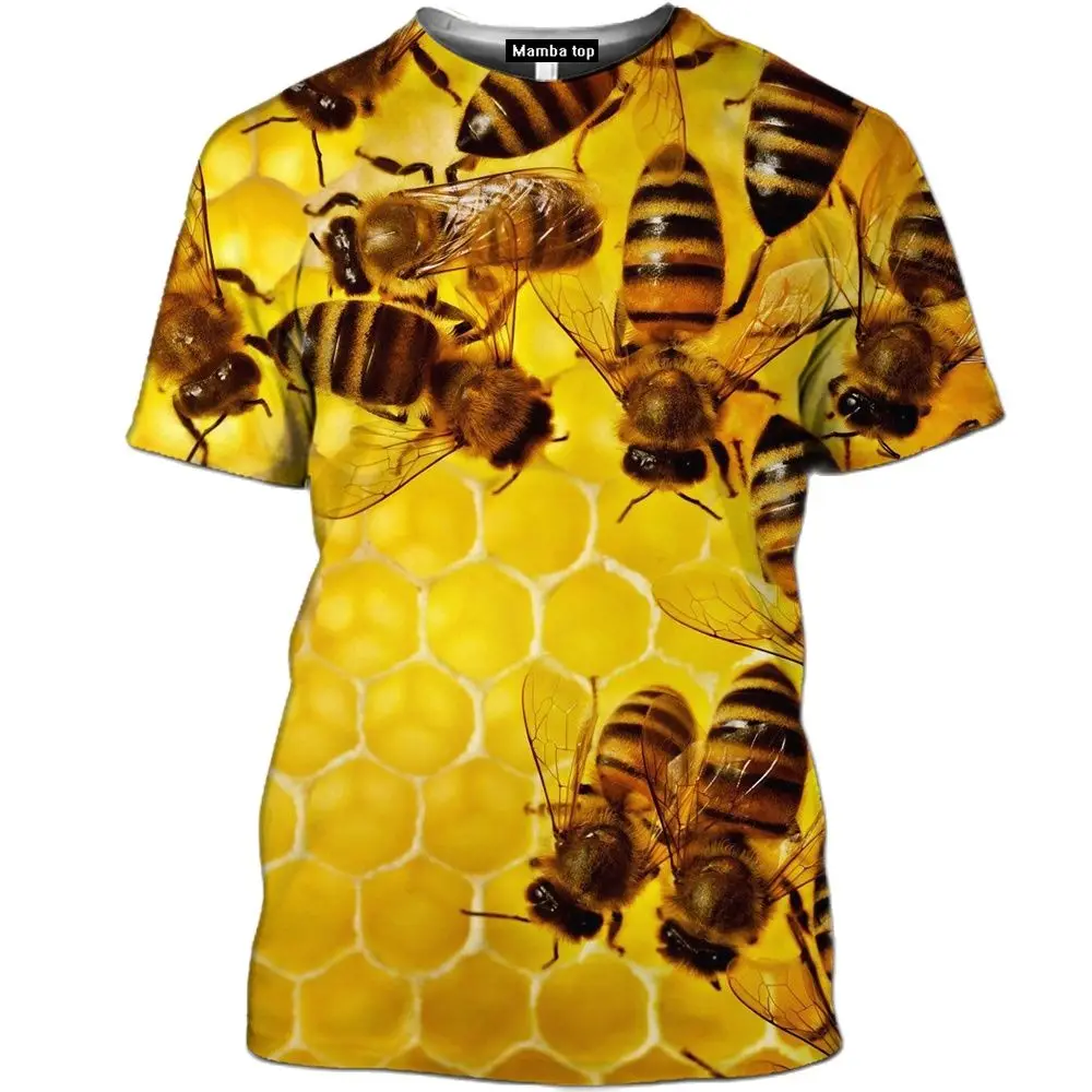 Футболка мужская летняя с коротким рукавом Пчелкой и насекомыми | Женская одежда