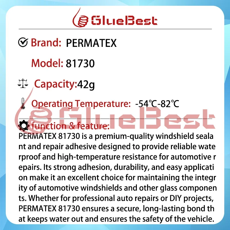 Permatex 81730 высокопроизводительный герметик для лобового стекла ремонтный агент