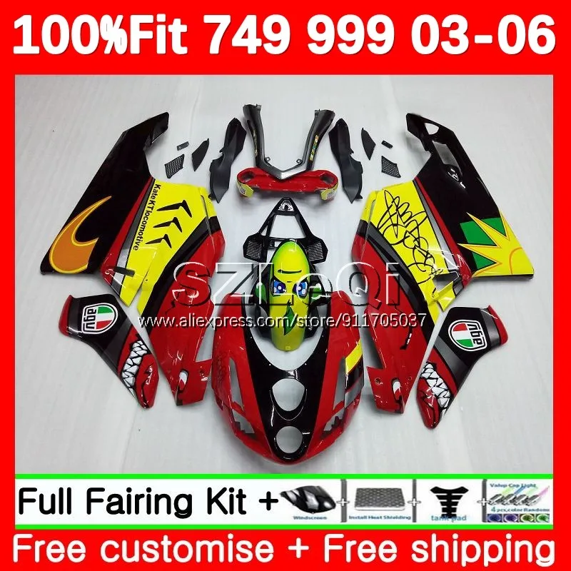 

shark fish OEM Body For DUCATI 749R 999R 749S 999S 749 999 S R 03 04 05 06 749 2003 2004 2005 2006 Injection Fairing 143LQ.9