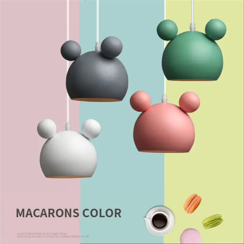 Люстра в скандинавском стиле простой железный прикроватный светильник с