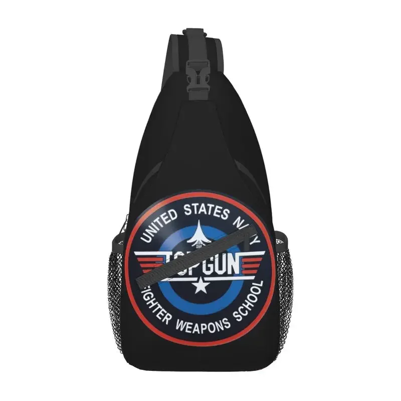 

Casual Air Force Fighter Jets Top Gun Sling Bag for Traveling Men Maverick Film Chest Crossbody Backpack Shoulder Daypack