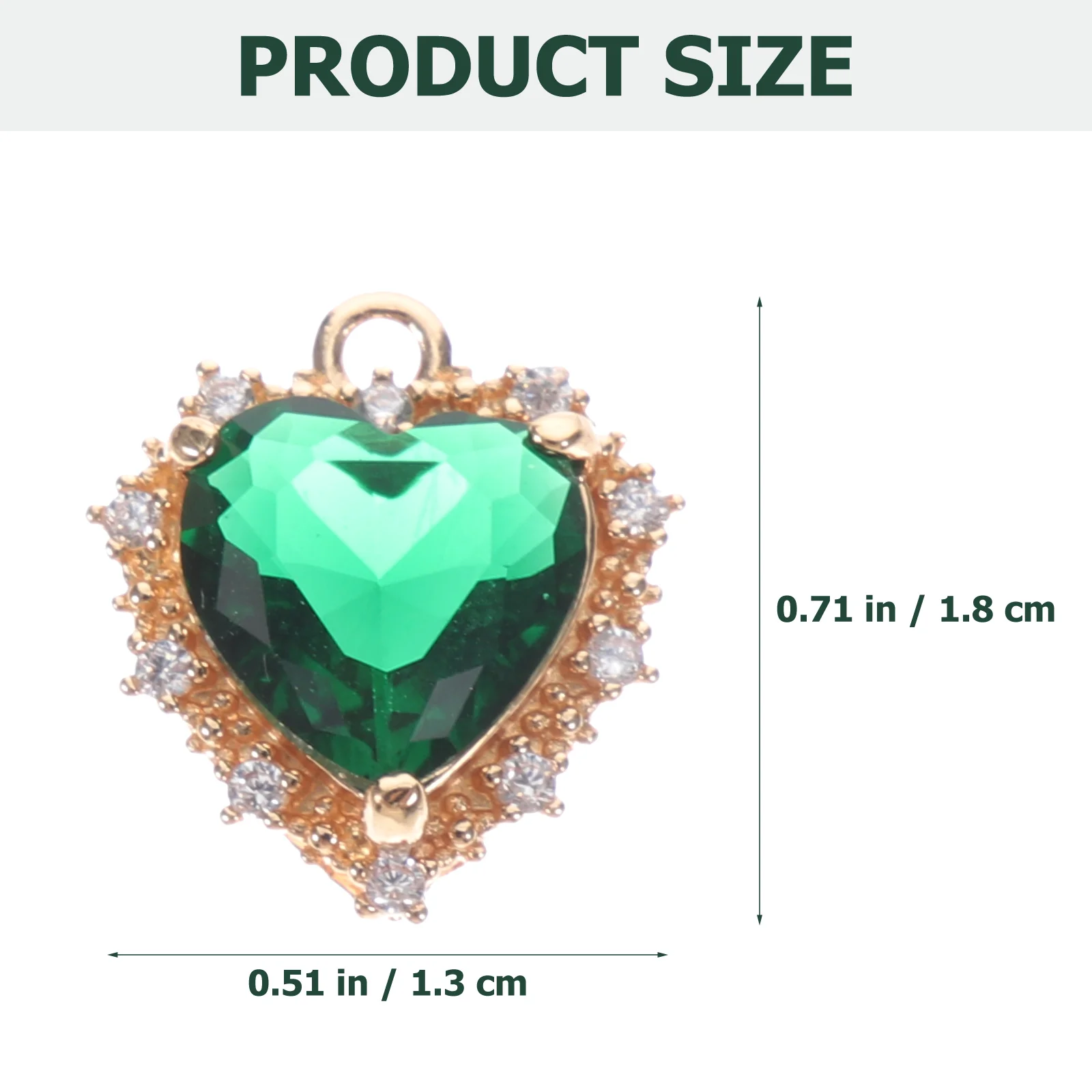 50 Pcs Jewelry Necklace Hanging Ornaments Crafts 1.8X1.3cm Charm Decors Green Copper Novelty