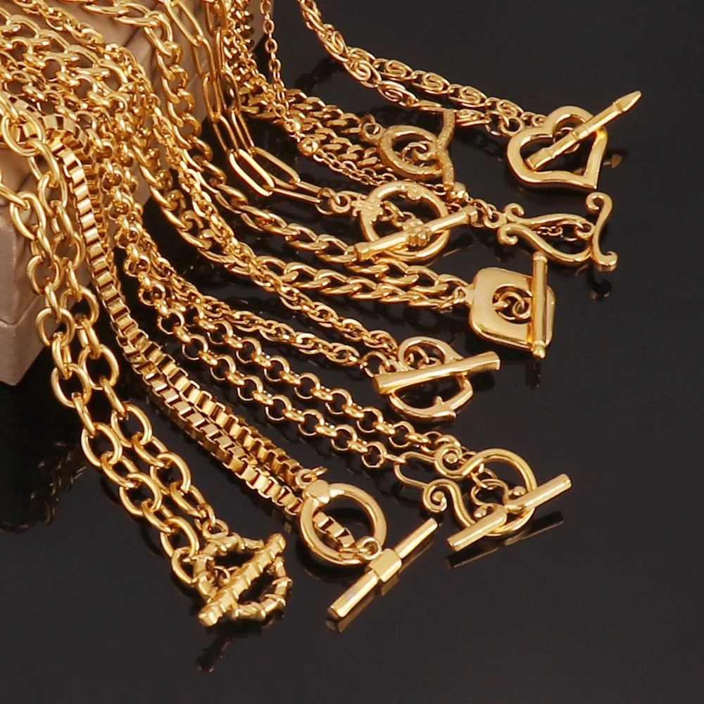 Ожерелье из нержавеющей стали в стиле панк для женщин толстая цепочка