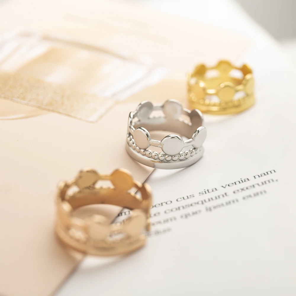 

Retro Stainless Steel Crown Adjustable Rings for Men Punk Personality Open Finger Ring Hip Hop Rock Party Jewelry Birthday Gifts