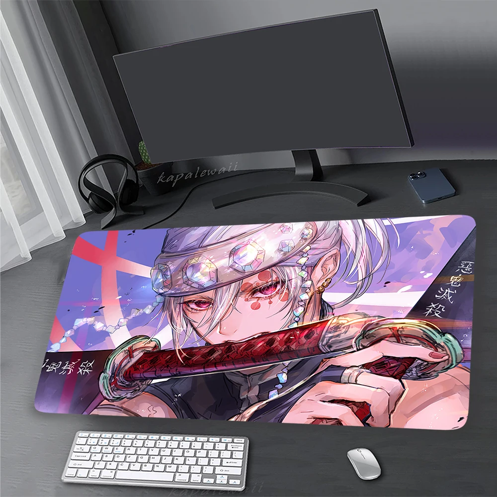 

Demon Slayer Kimetsu no Yaiba Mouse Pad XXL Locking Edge Mouse Mat Gaming Mousepad Desk Mat Table Carpet Keyboard Pads 900x400mm