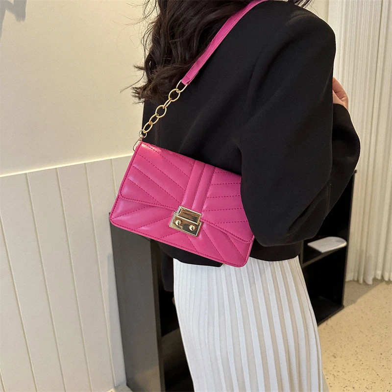 2023 Embroidery Thread Small PU Leather Crossbody Bags For Women 2023 Trend Hand Bag Women's Branded Trending Shoulder Handbags