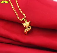 Euro Gold Necklace Women's Fashion Cute Little Fox Necklace Vietnam Gold Jewelry