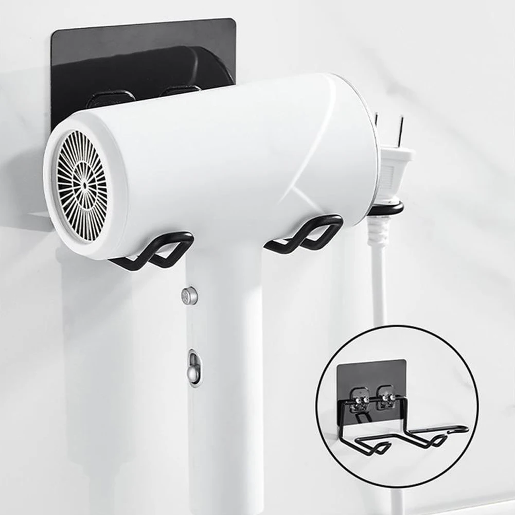 

Универсальный держатель для фен для ванной комнаты, стеллаж для хранения феном, настенный держатель для фена, саморегулируемая полка для фе...