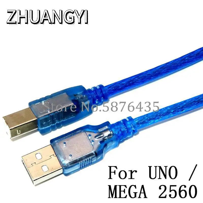 USB-кабель 30 см для Uno r3/Nano/MEGA 2560/Leonardo/Pro micro/DUE Blue высококачественный тип A USB/Mini USB/Micro