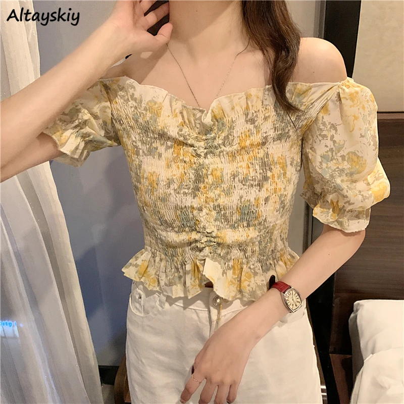 

Blouses Women Streetwear Lovely Elegant Ladies Students All-match Popular Summer Female Holiday Cozy Hot Sale New Arrival Simple