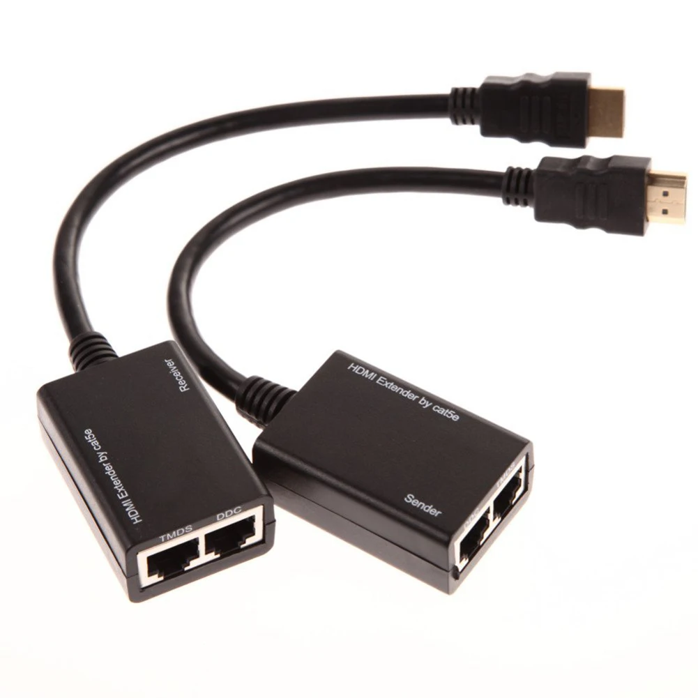 Расширитель HDMI Over RJ45 CAT5e CAT6 UTP LAN Ethernet Balun Повтор тип A 19-контактный Соединительный