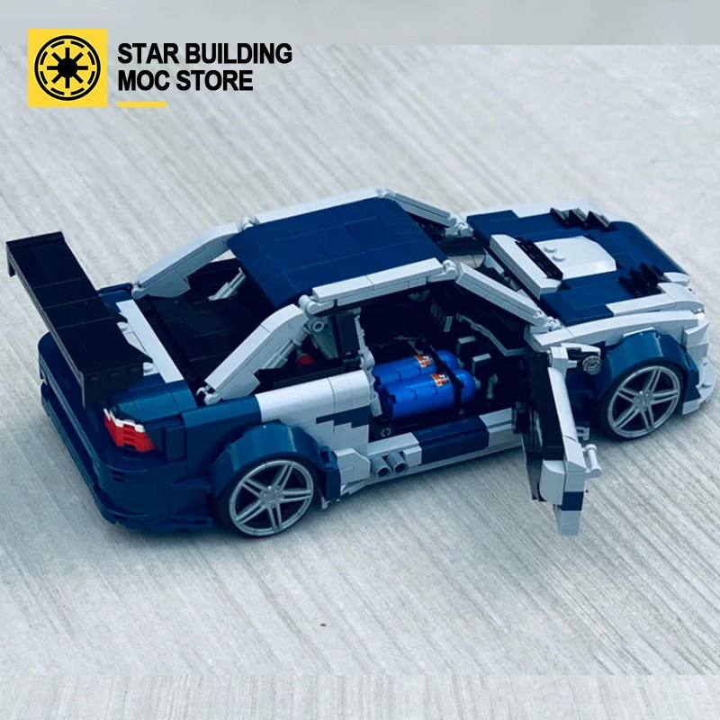

MOC Creative Technology Set 59003 Need for Speed E46 M3 GTR Sports car Racing speed champion car model toy