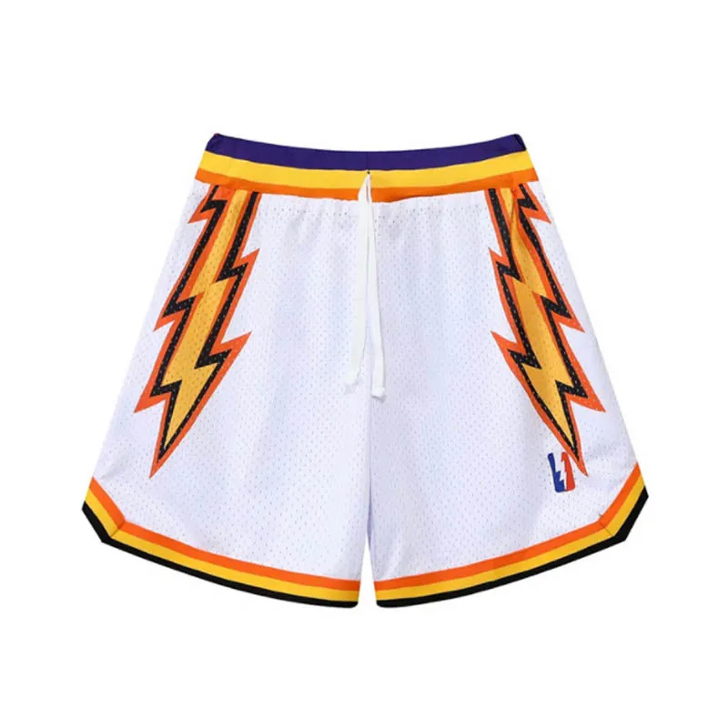 

American Basketball Pants Men's Shorts Knee-Less Five-Point Pants Curry Same Style Training Retro Lightning Sports Pants