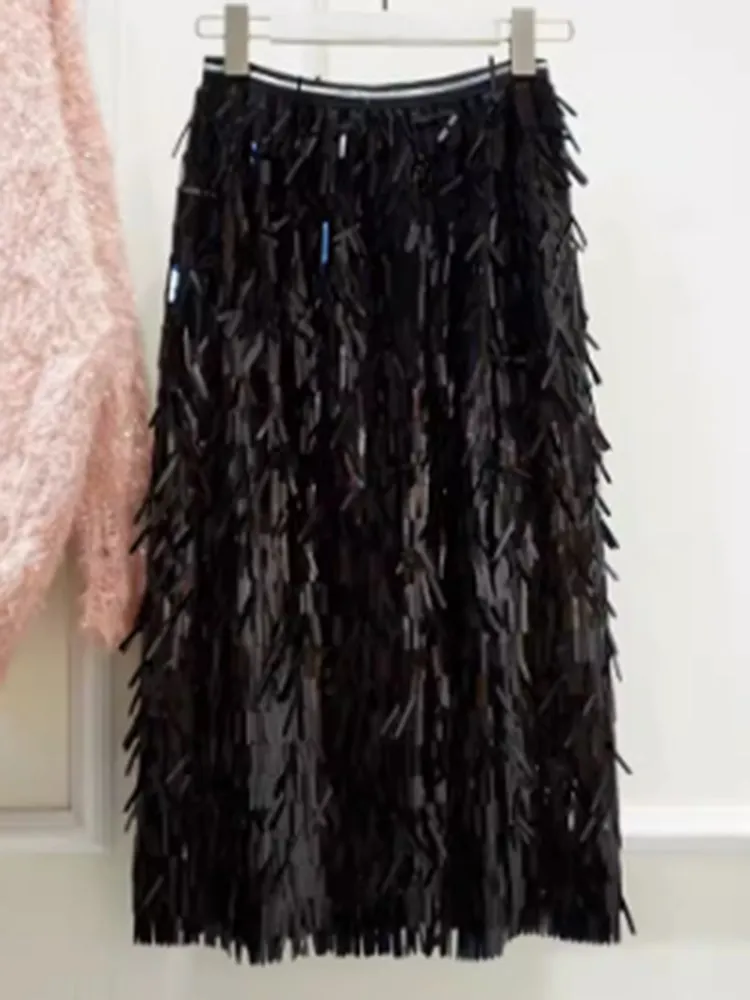 Юбка XIZIHUPAN женская с блестками облегающая свободная модная темпераментная