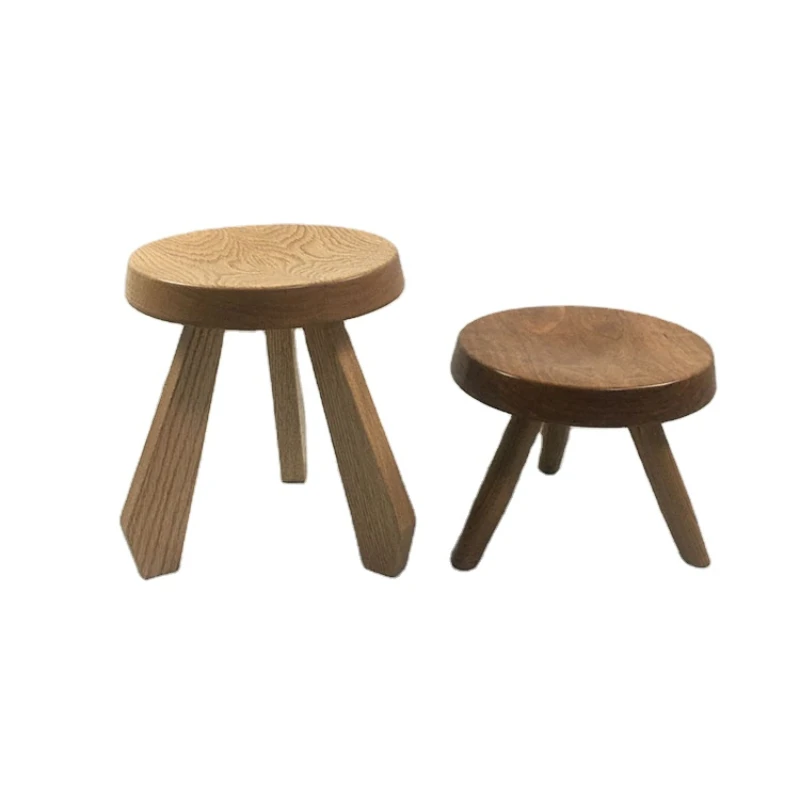 

solid wood round shape small stool