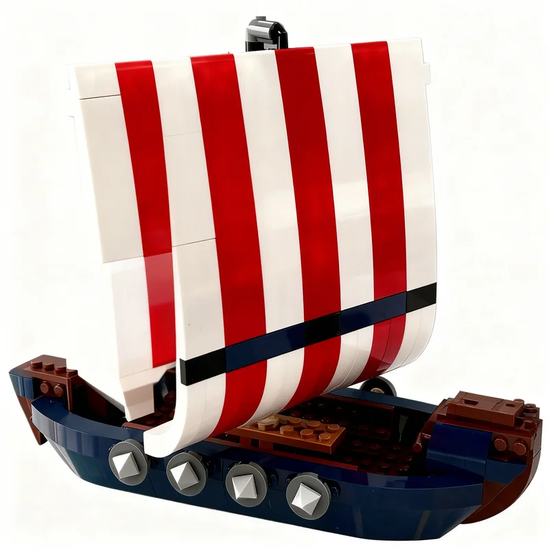 Фото Набор для сборки MOC Drakkar Vikings, 226 деталей, коллекционный конструктор, креативный строительный набор, игрушка-подарок для фанатов №2