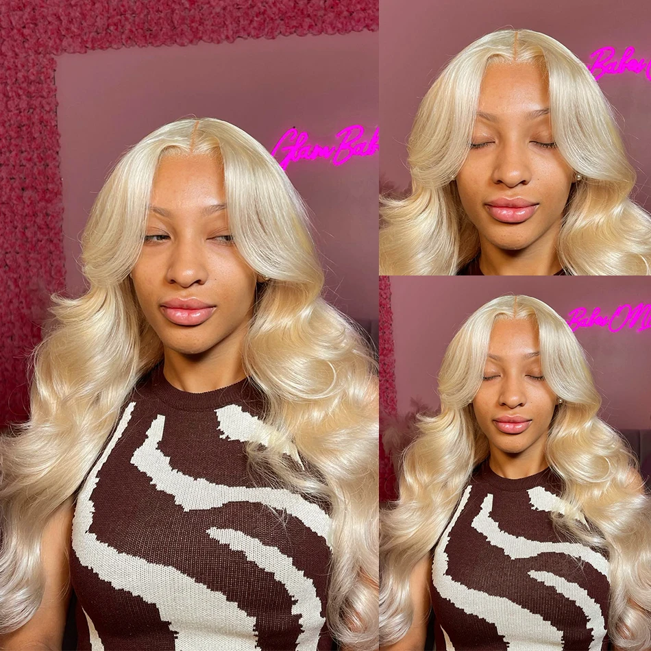 Blonde Body Wave Lace Front Wig HD Transparent 13x4 13x6 Human Hair 613 Pre Plucked Full Frontal Wigs For Black Women