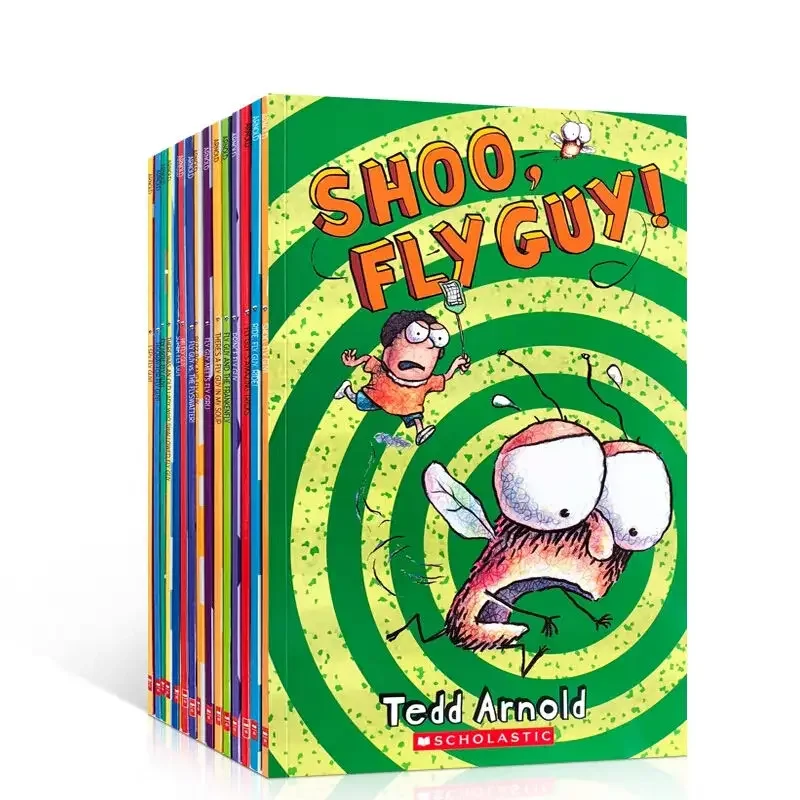 Фото 15 книг/набор, английские книги Usborne для детей, детские книжки с картинками, детские знаменитые истории, серия Fly Guy, забавная книга с историями для чтения №1