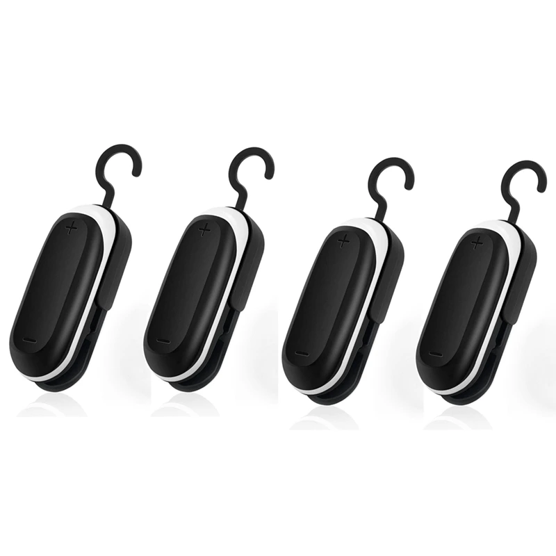 

4PCS Mini Bag Sealer, Heat Seal Portable Heat Vacuum Sealers Plastic Sealer Chip Bag Sealer Food Sealer Plastic Bags