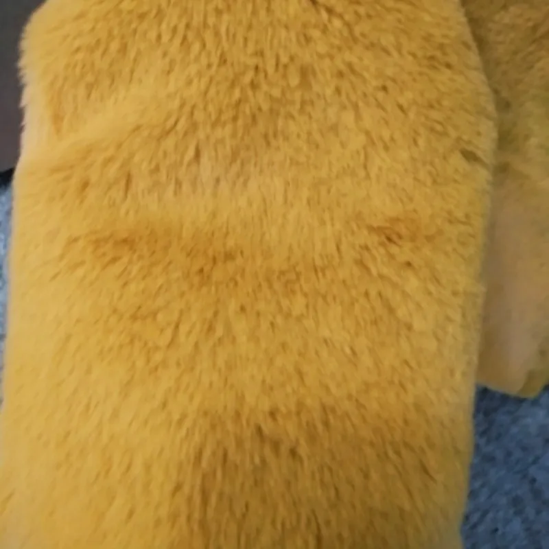 2022 Winter Faux Rabbit Fur Coat Luxury Fur Coat Loose Lapel OverCoat Thick Warm Plus Size Female Plush fur coat women