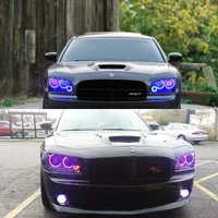 for dodge charger 2006 2007 2008 2009 2010 rf remote bluetooth compatible app multi color ultra bright rgb led angel eyes light