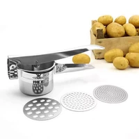 3 in 1 potato masher manual potatoes ricer stainless steel fruits squeezer heavy duty food presser