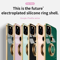 2022 fashion car ring buckle color case for google pixel 5a metal tpu phone protective cover coque for pixel 5 a