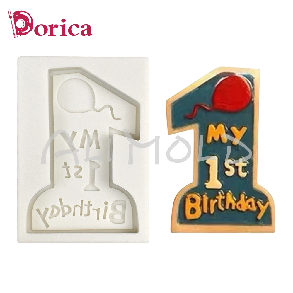 

1 год, силиконовая форма для детской модели, Аксессуары для выпечки