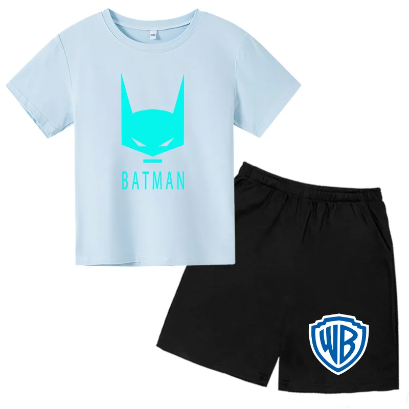 

Children's short-sleeved T-shirt suit boys summer clothes girls baby clothes thin section medium and large children's clothes