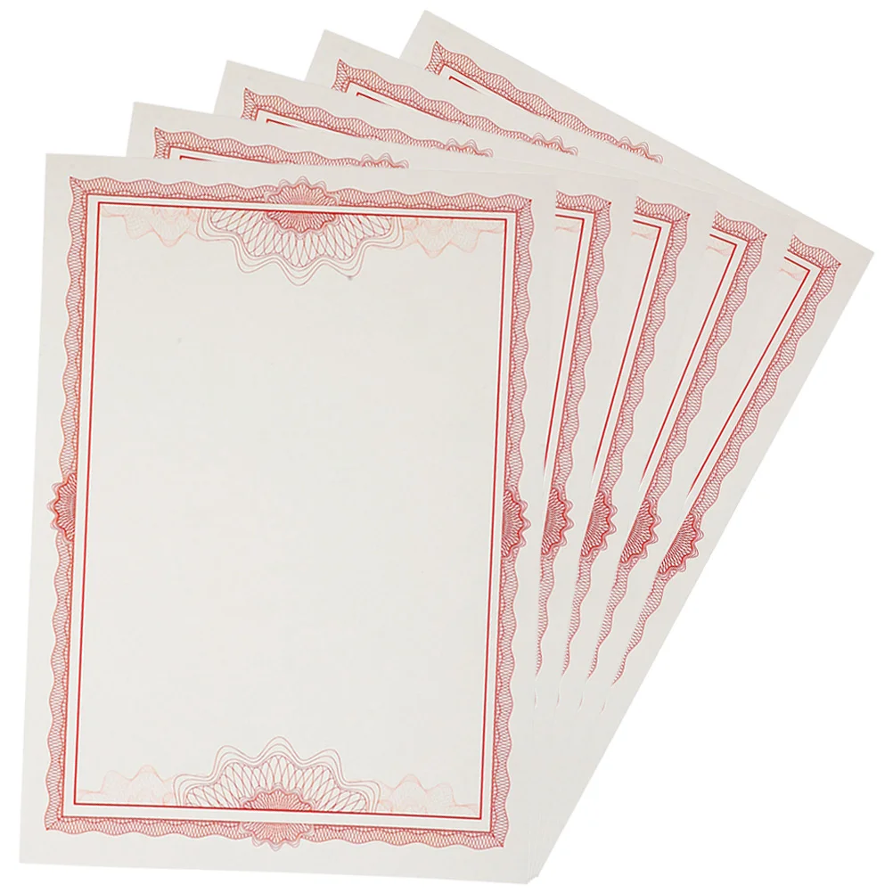 

5 Sheets Honor Certificate Inner Page Paper Blank Diploma School Student