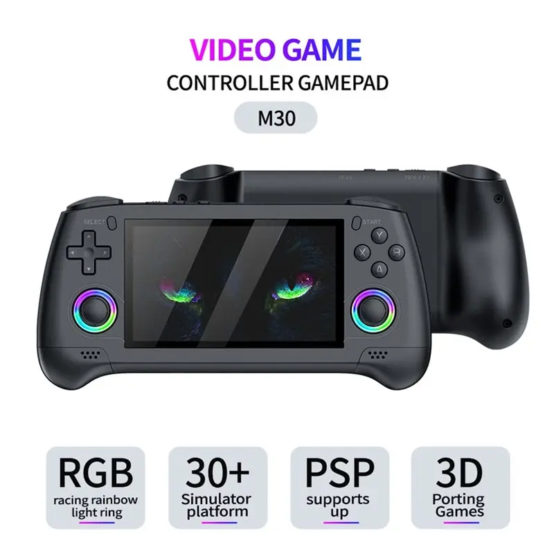 Фото Портативная игровая консоль ABZZ-M30 с 4,3-дюймовым RGB-джойстиком, 3D-геймпадом, поддержкой LINUX и 30 эмуляторов B №5