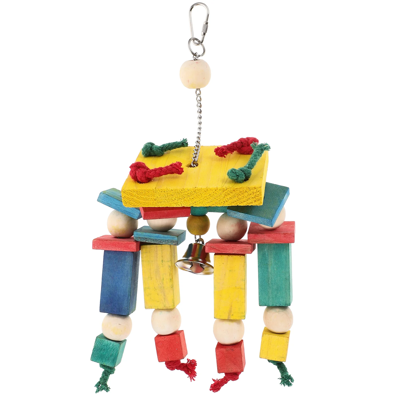 

Cockatiel Toy Parakeet Toys Cage Accessories Chew Bird Pet Biting Wooden Chewing