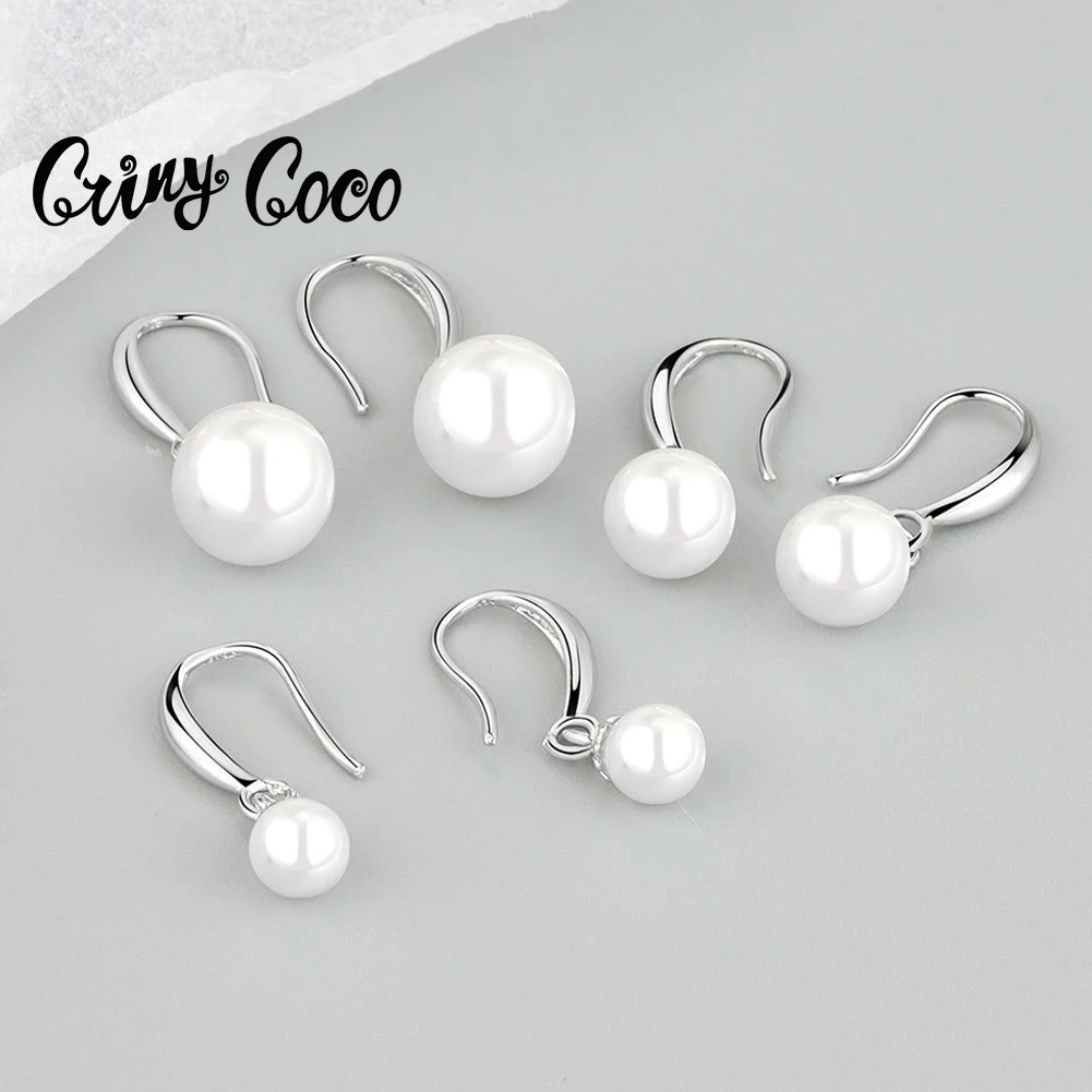 

Cring Coco New in Earrings Korean Fashion Pearl Earring Woman Earings Drop Earring Jewelry for Women 2023 Valentines Day Gift