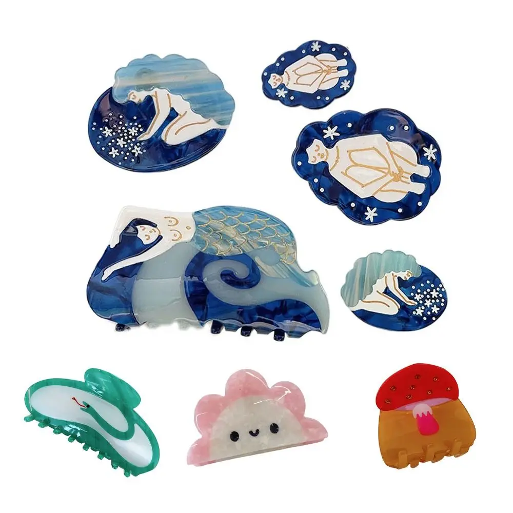 Индивидуальная звезда русалка цветок облако боковой зажим змея ацетат коготь