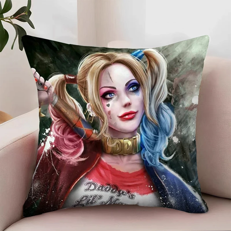 Наволочки для подушек декоративные наволочки H-Harley Quinn 45x45 в эстетическом стиле