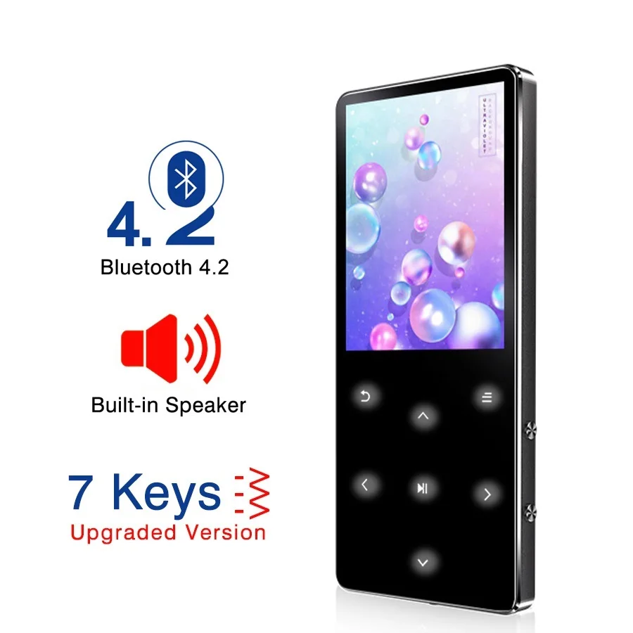 

REDANT Bluetooth MP3 Player hifi lossless mini music player with fm radio speaker headphones, sport MP 3 portable metal walkman