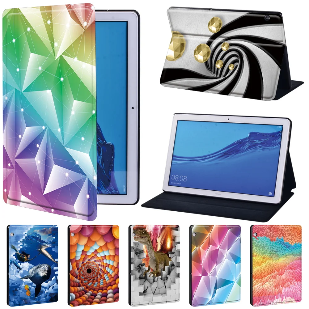 Чехол для планшета Huawei MediaPad T3 8 0/T3 10 9 6 дюйма/T5 1 дюйма/M5 Lite кожаный чехол-подставка |