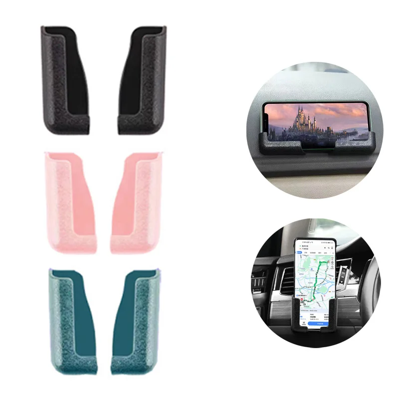 

1/2/3/4Packs Multifunction Phone Holder For Cars Wall Mounted Self Adhensive Sticker Wall Hooks Mobile Phone Stand Auto Storage