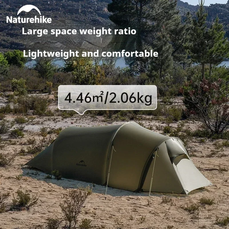 Naturehike Opalus UL Туннельная палатка для 2-3 человек 15D нейлоновая 4-сезонная походная