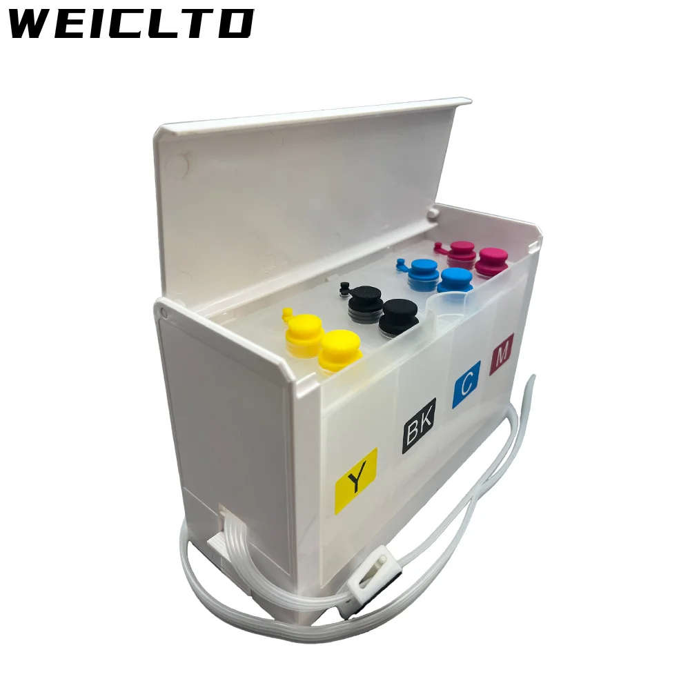Фото Высококачественный 4-цветный резервуар Ciss 300 мл для принтера Epson HP Canon Brother Ricoh Roland Muto DTF Transfer DTG DYE Пигментные чернила №4