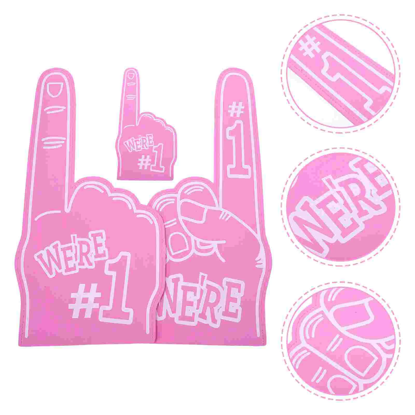 

3 Pcs Soccer Gloves Cheering Clapper Sports Toys Decorate Cheerleading Finger Foam Hands Fingers Child