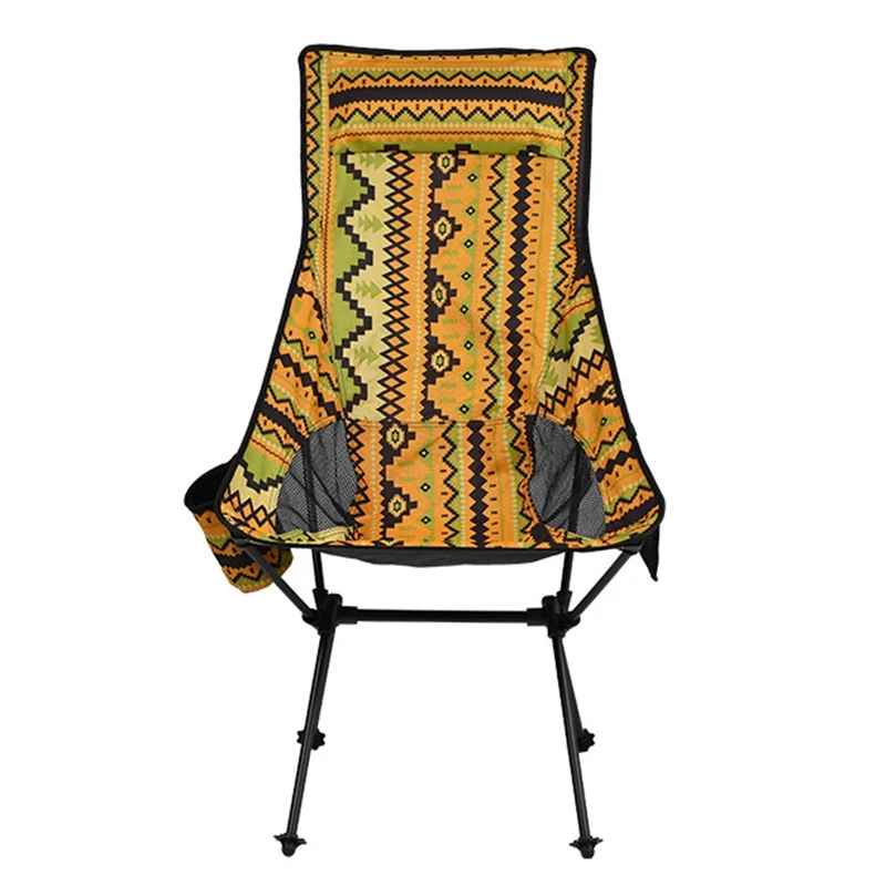 

Outdoor Moon Chair Ultralight Aluminum Alloy Folding Chair Portable Heightening Space Chair Backrest Fishing Breathable