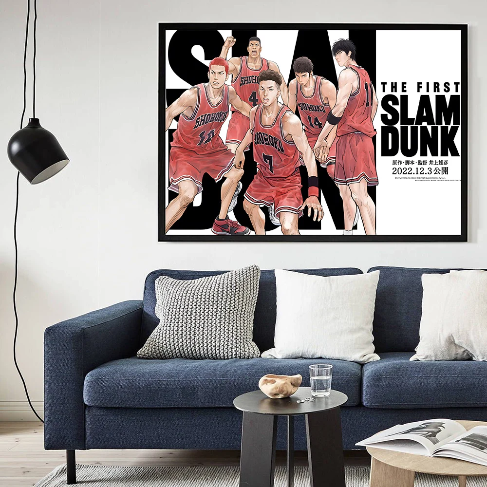 

Slam Dunk Poster and Print Japanese Anime Hanamichi Sakuragi Kaede Rukawa Home Decor Canvas Painting Room Decoration Mural
