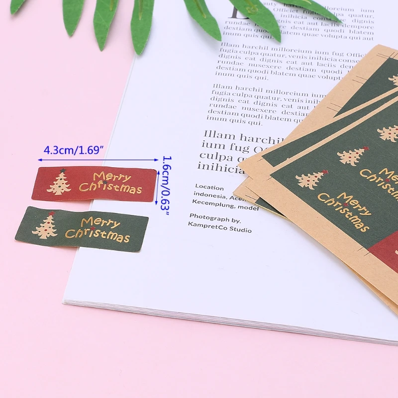 Многофункциональные красные рождественские наклейки шт./рулон рождественская